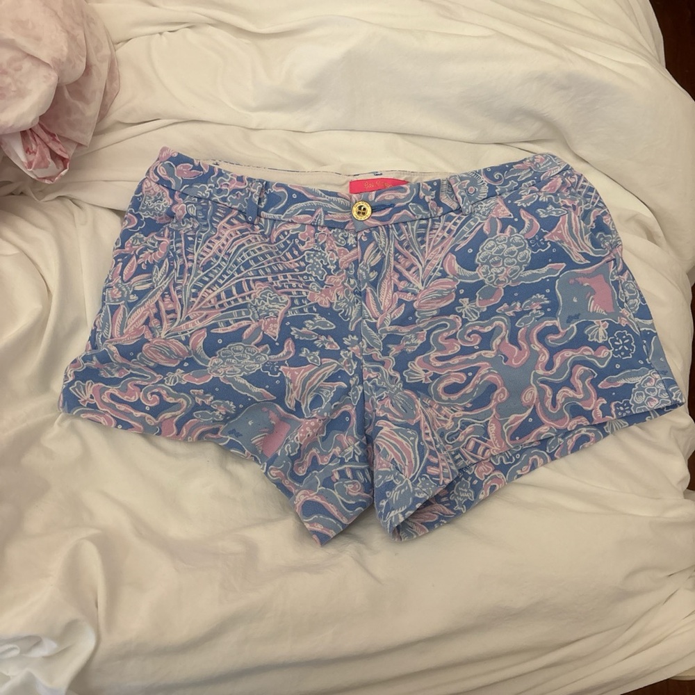 Lilly Pulitzer Vibrant Blue and Pink Shorts